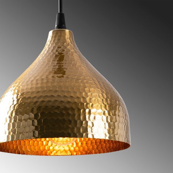 Auksinės spalvos kabantis šviestuvas ø 18 cm su metaliniu gaubtu Tattoo – Opviq lights-image-4