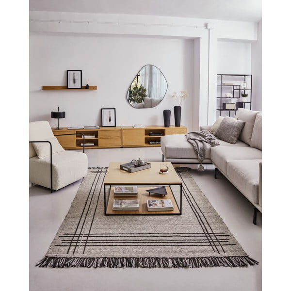 Kilimas šviesiai rudos spalvos iš vilnos 160x230 cm Eneo – Kave Home-image-2