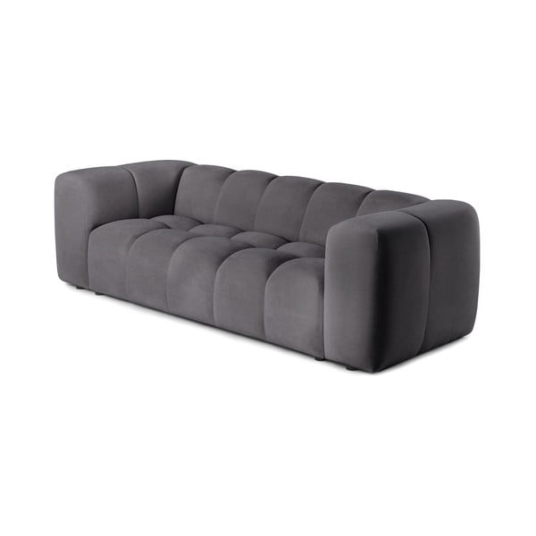 Pilkos spalvos iš velveto sofa 225 cm Cube – Bonami Selection-image-2