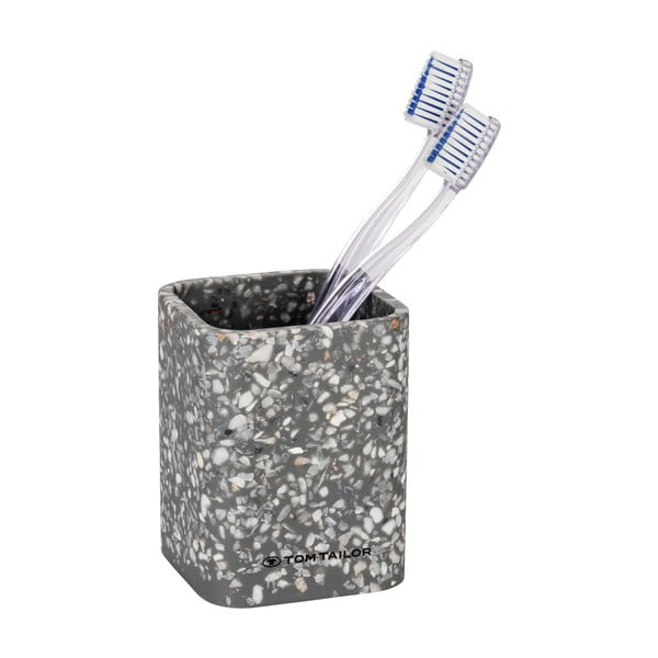 Pilkos spalvos iš polirezino dantų šepetėlio indas Tom Tailor T-Terrazzo – Wenko-image-3