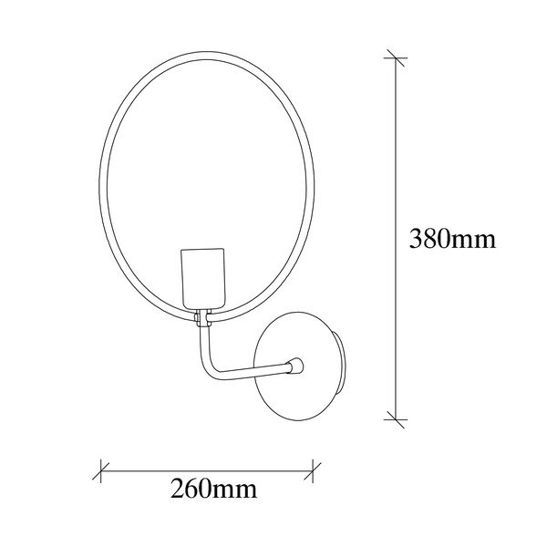 Sieninė lempa juodos spalvos Circle – Opviq lights-image-4