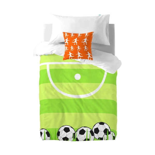 Antklodės užvalkalas ir pagalvė Football, 140x200 cm