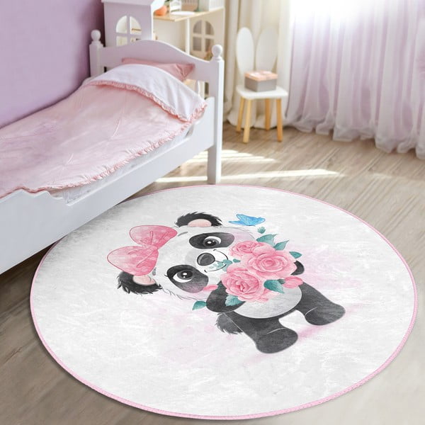 Vaikiškas kilimas baltos spalvos ø 100 cm Comfort – Mila Home-image-1
