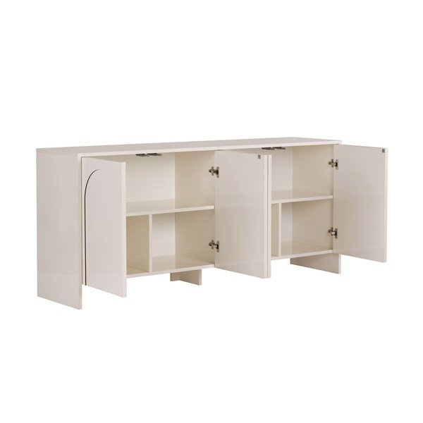 Kreminės spalvos šoninė spintelė 180x80x45 cm Arlen  – Kalune Design-image-4