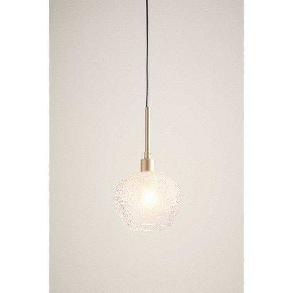 Auksinės spalvos iš stiklo kabantis šviestuvas ø 15 cm Frost – Jotex-image-2