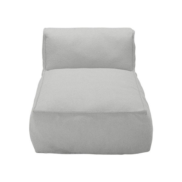 Šviesiai pilkos spalvos modulinė sodo taburetė iš boucle (su gultu) Grow – Blomus