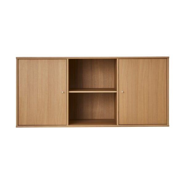 Žema pakabinama šoninė spintelė natūralios spalvos iš ąžuolo 133x61 cm Mistral – Hammel Furniture
