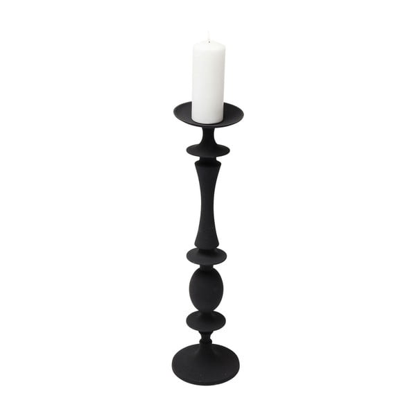Juodos spalvos metalinė žvakidė "Kare Design Downtown", aukštis 75 cm