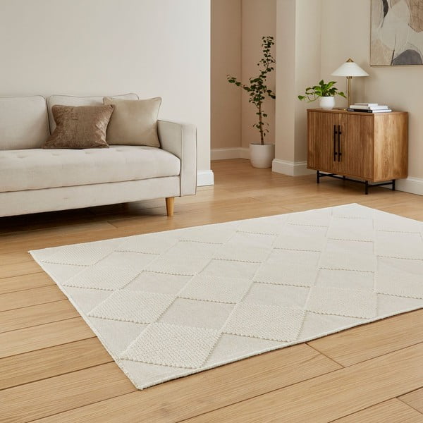 Skalbiamas kreminės spalvos kilimas 160x230 cm Lyna Cream – Think Rugs-image-2
