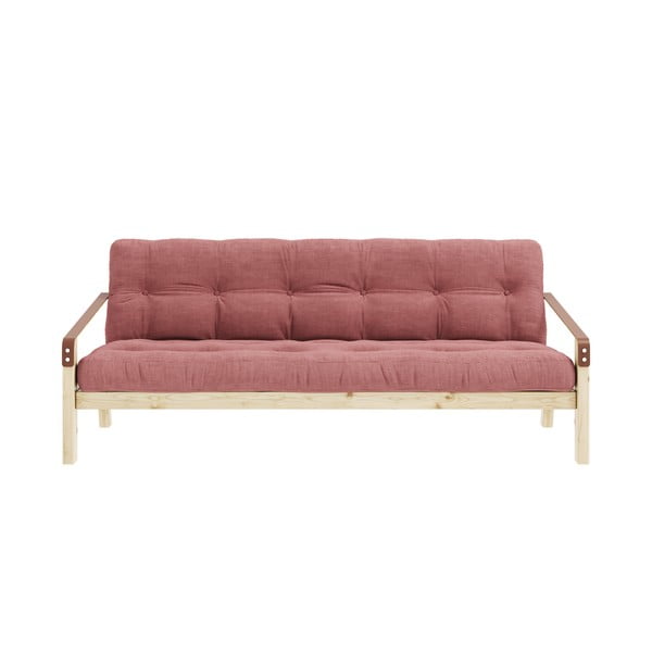 Sulankstoma sofa rožinės spalvos iš kordinio velveto 204 cm Poetry – Karup Design