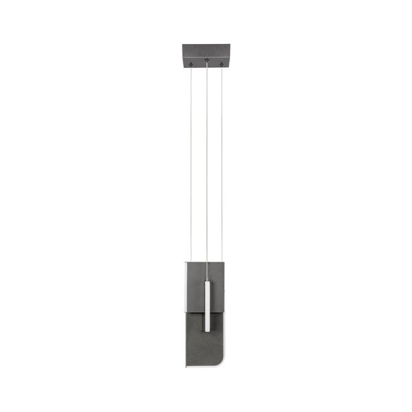 Šviesiai pilkos spalvos iš metalo kabantis šviestuvas LED su pritemdymo funkcija Totem – Nova Luce