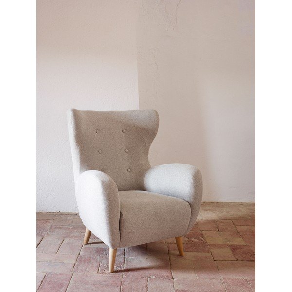 Krėslas smėlio spalvos su atlošu Patio – Kave Home-image-2