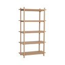 Natūralios spalvos pastatoma lentyna iš ąžuolo 80x150x39 cm Epoch – Hübsch