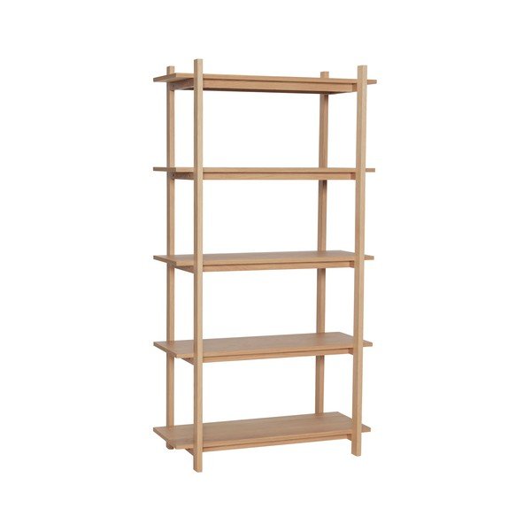 Natūralios spalvos pastatoma lentyna iš ąžuolo 80x150x39 cm Epoch – Hübsch