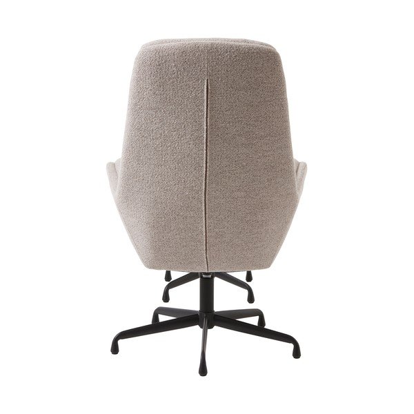 Iš boucle atpalaiduojantis fotelis su atrama kojoms šviesiai pilkos spalvos Sifton – Unique Furniture-image-3