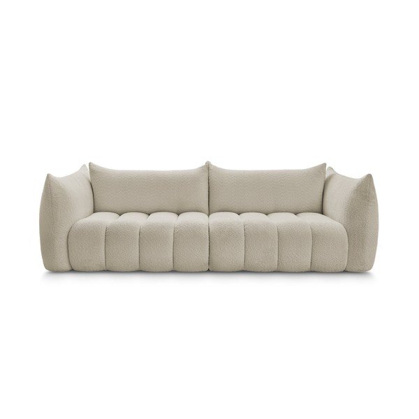 Smėlio spalvos sofa iš boucle 286 cm Azra – Bobochic Paris