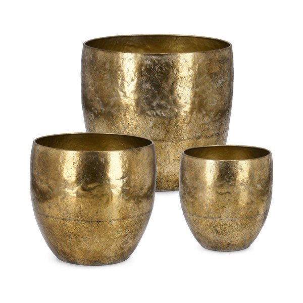 Iš metalo gėlių vazonų dangteliai 3 vnt. ø 40 cm Bimala – Bizzotto-image-1
