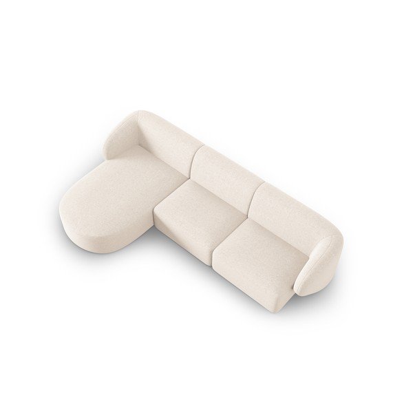 Kampinė sofa kreminės spalvos (su kairiuoju kampu) Shane – Micadoni Home-image-3