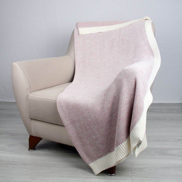 Rožinis medvilninis pledas Homemania Decor Clen, 130 x 170 cm-image-1