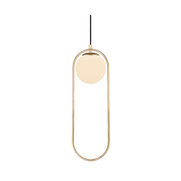 Kabantis šviestuvas auksinės spalvos ø 20 cm su stiklo gaubtu Arch – Squid Lighting-image-2