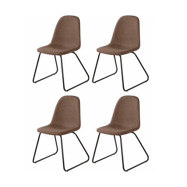 4 rudų valgomojo kėdžių rinkinys "Støraa Colombo