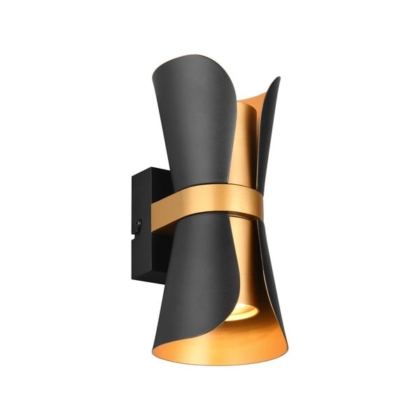 Sieninė lempa juodos spalvos/bronzinės spalvos Coat – Trio-image-3