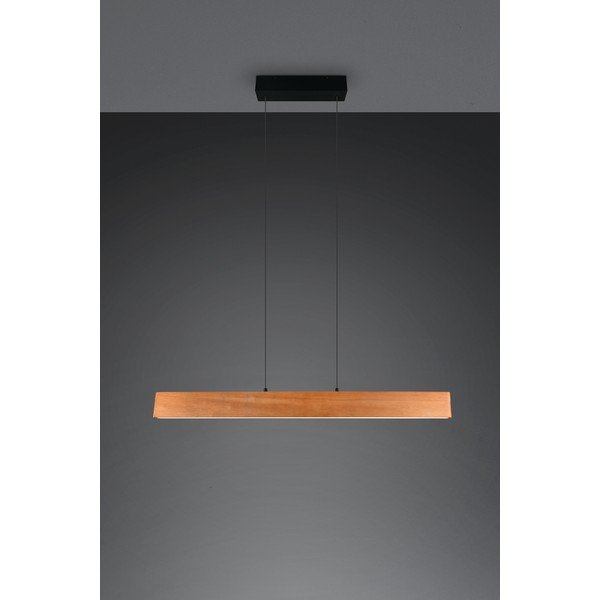 Natūralios spalvos kabantis šviestuvas LED su mediniu gaubtu Edgewood – Trio-image-2