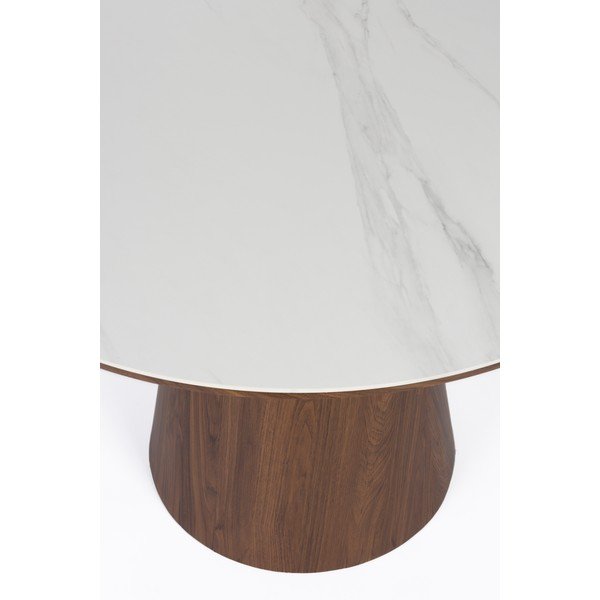 Apvalios formos valgomojo stalas su akmens stalviršiu ø 115 cm Almira – White Label-image-4