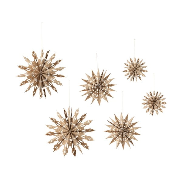Iš popieriaus kalėdinės pakabinamos dekoracijos 6 vnt. Star – Bloomingville