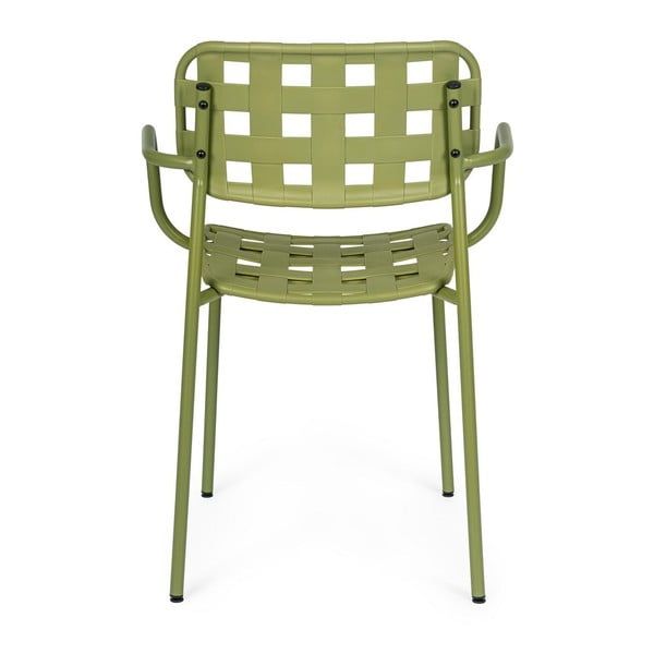 Žalios spalvos metalinės sodo kėdės 4 vnt. Clover   – Bizzotto-image-3