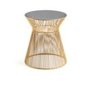 Apvalios formos šoninis stalas su stikliniu stalviršiu ø 40 cm Jolene – Kave Home