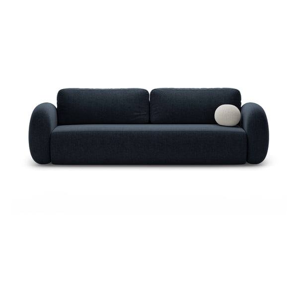 Tamsiai mėlynos spalvos iš šenilinio audinio sulankstoma/su sandėliavimo vieta sofa 262 cm Tonale – Cosmopolitan Design