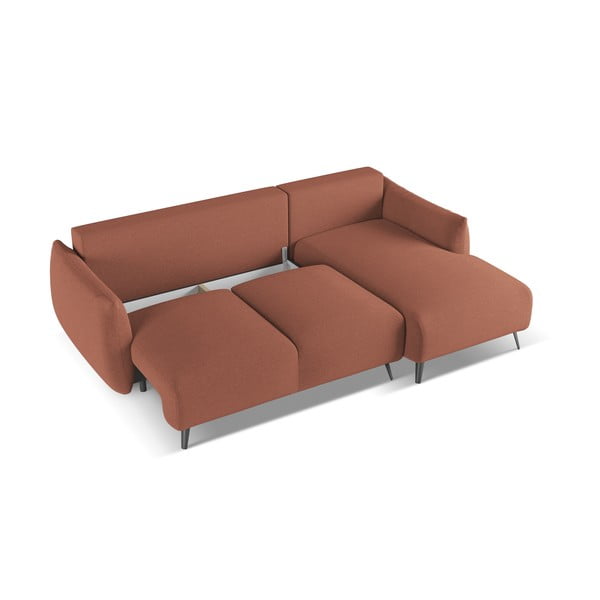 Rožinės spalvos kampinė sofa (su dešiniuoju kampu) Malie – Makamii-image-4