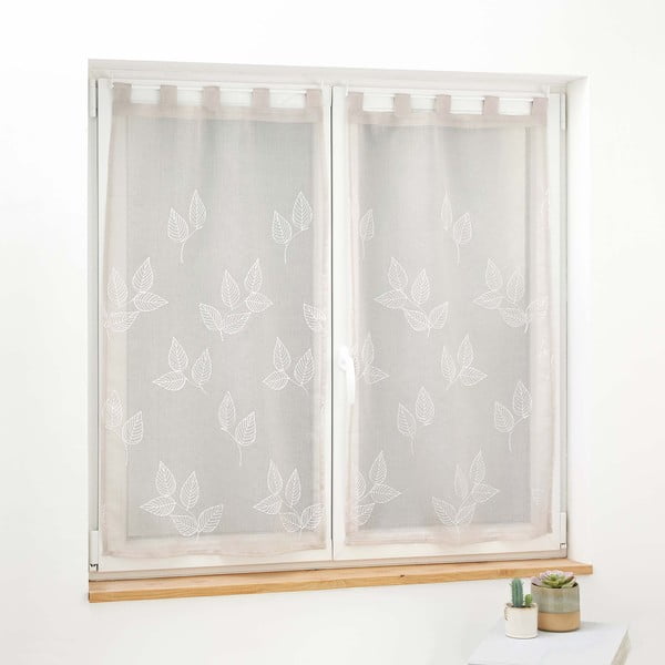 Permatomos užuolaidos smėlio spalvos 2 vnt. 60x90 cm Berry – douceur d'intérieur