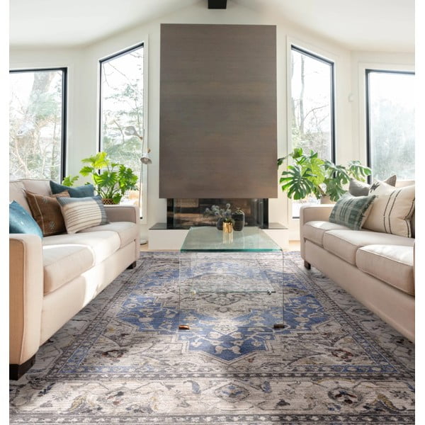 Kilimas mėlynos spalvos 240x330 cm Sovereign – Asiatic Carpets-image-1