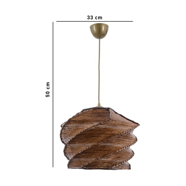 Kabantis šviestuvas šviesiai rudos spalvos ø 32 cm Ruche – Opviq lights-image-4