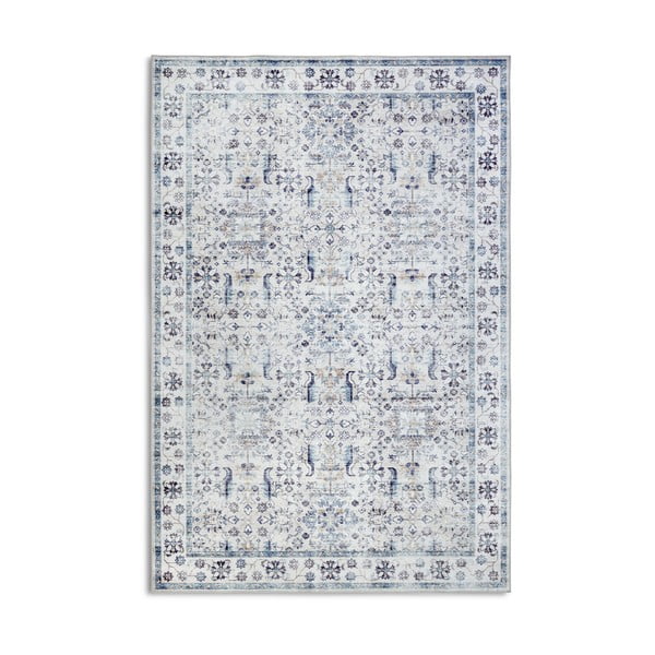 Kilimas šviesiai mėlynos spalvos 200x290 cm Saveh Cream Blue – Elle Decoration