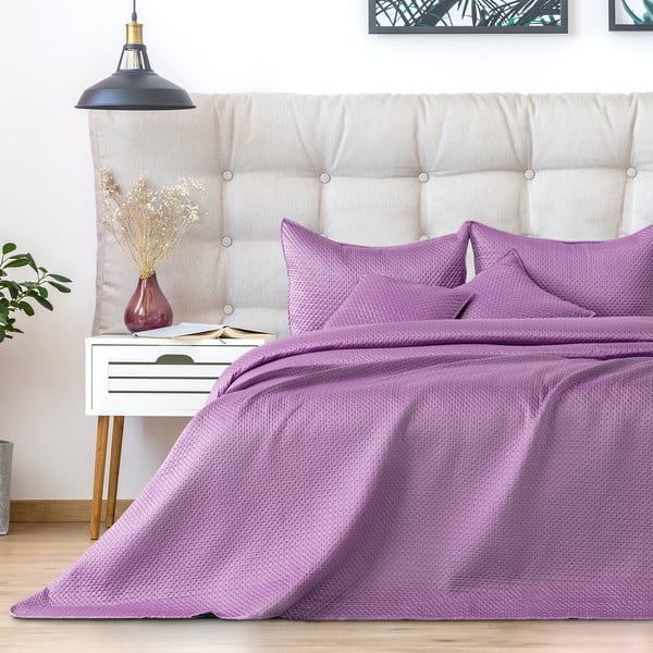 Šviesiai violetinės spalvos užvalkalas dvigulei lovai "DecoKing Carmen", 240 x 220 cm