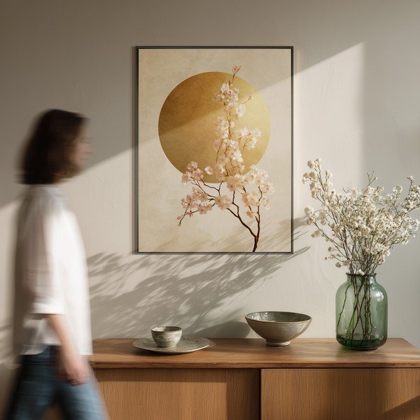 Spausdintas paveikslas su rėmeliu 60x80 cm Cherry Blossoms – Styler-image-1