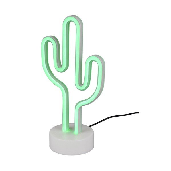 Baltas LED stalinis šviestuvas (aukštis 29 cm) Cactus - Reality
