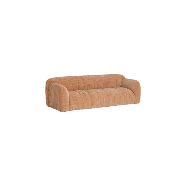 Pilkai smėlinės spalvos sofa iš šenilinio audinio 221 cm Elvisa – Ellos Home