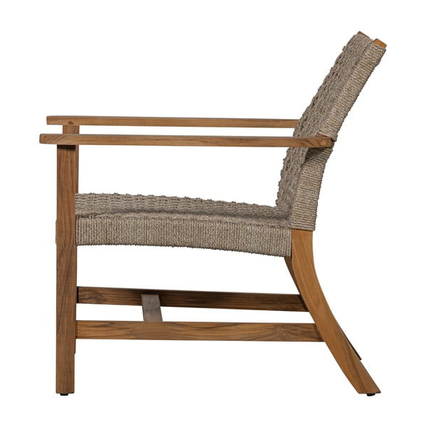 Medžio masyvo sodo krėslas smėlio spalvos/natūralios spalvos Copper – Exotan-image-4