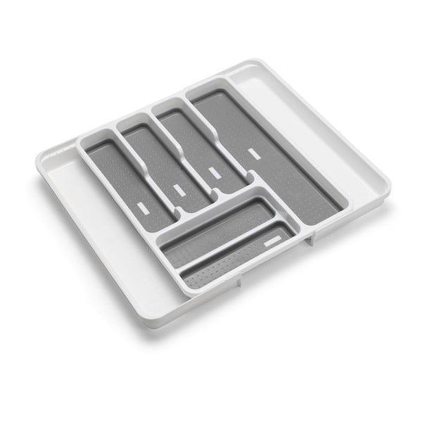 Stalo įrankių padėklas iš plastiko baltos spalvos/pilkos spalvos 58,5 x 41,5 cm – Addis