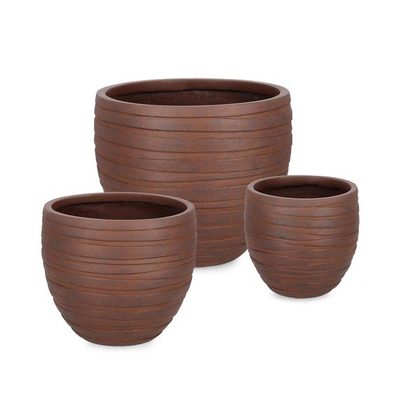 Vazonai 3 vnt. ø 46 cm Strips – Bizzotto