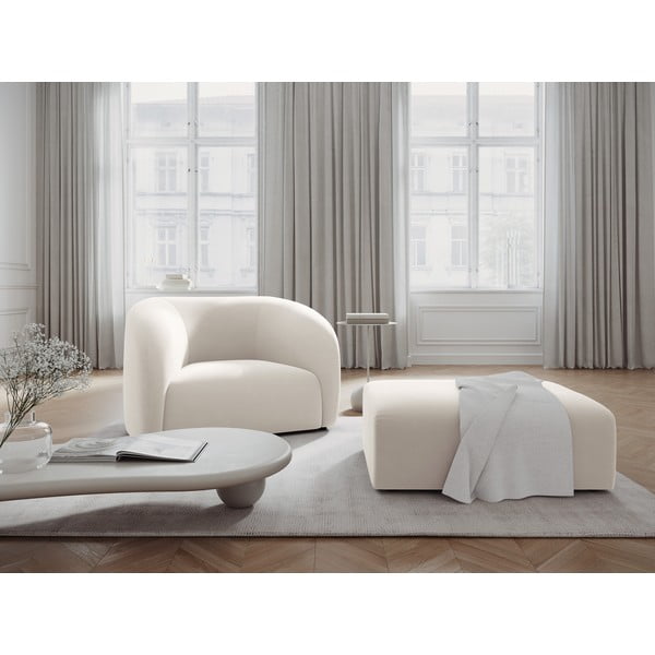 Pufas iš velveto baltos spalvos Santi – Interieurs 86-image-1