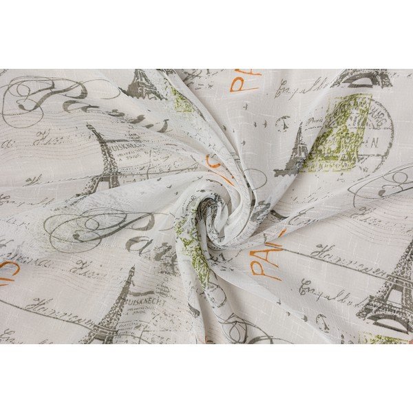 Permatoma užuolaida baltos spalvos/pilkos spalvos 140x245 cm Tour – Mendola Fabrics-image-3