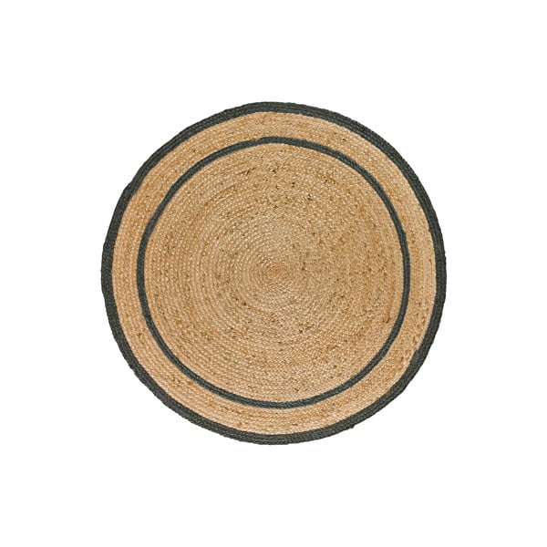 Apvalios formos kilimas pilkos spalvos/natūralios spalvos ø 90 cm Mahon – Universal