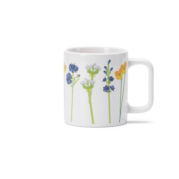 Baltos spalvos keraminis vaikiškas puodelis 300 ml Meadow Flowers – LEGO®