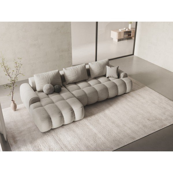 Smėlio spalvos sulankstoma/su sandėliavimo vieta kampinė sofa (su kairiuoju kampu/su gultu) Linz – Cosmopolitan Design-image-1
