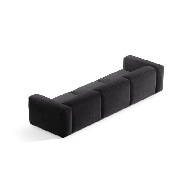 Tamsiai pilkos spalvos iš kordinio velveto sofa 364 cm Bergamo – Cosmopolitan Design-image-4